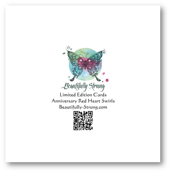 Red Heart Swirls Birthday, Anniversary, Engagement and More
