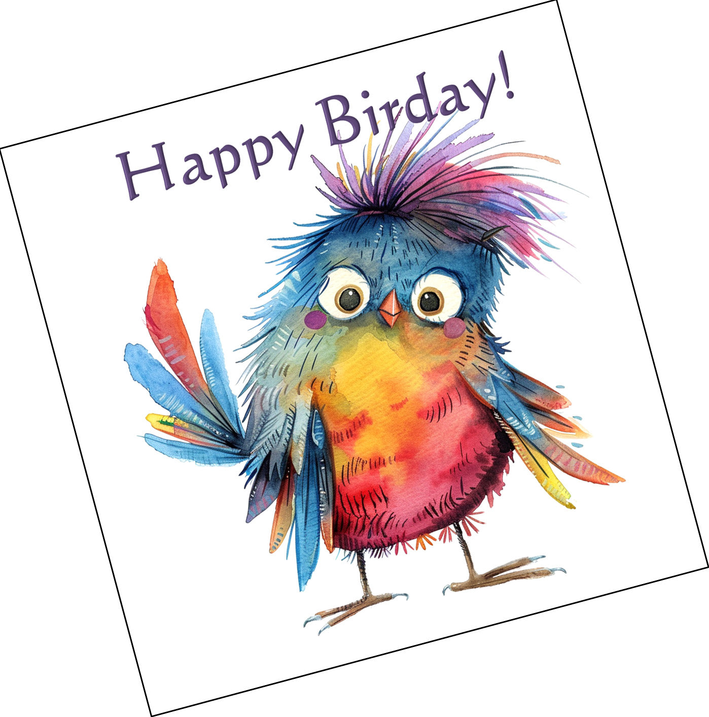 Happy Birday! Whimsical Bird