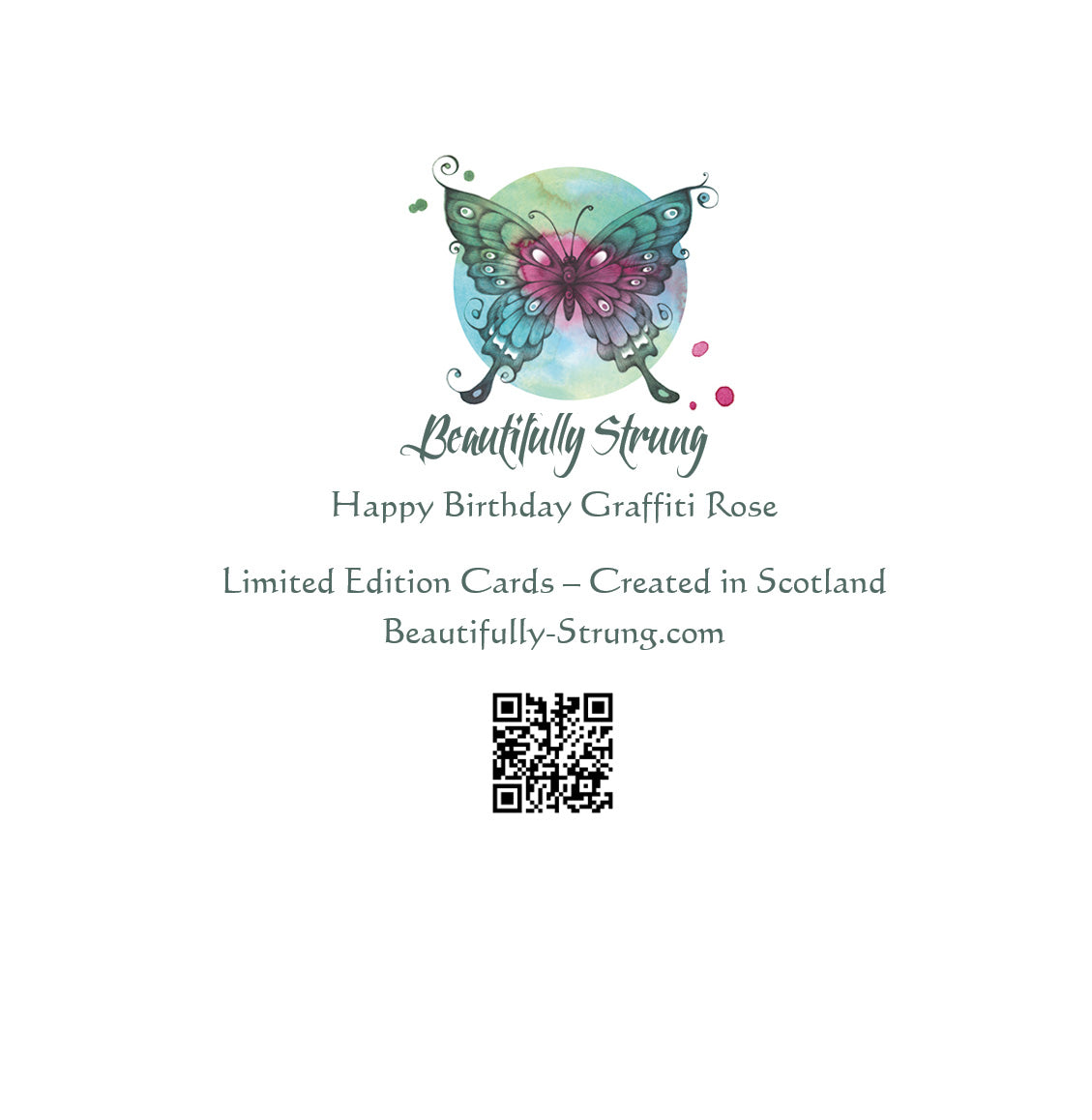 Happy Birthday Graffiti Rose - June Birth Flower