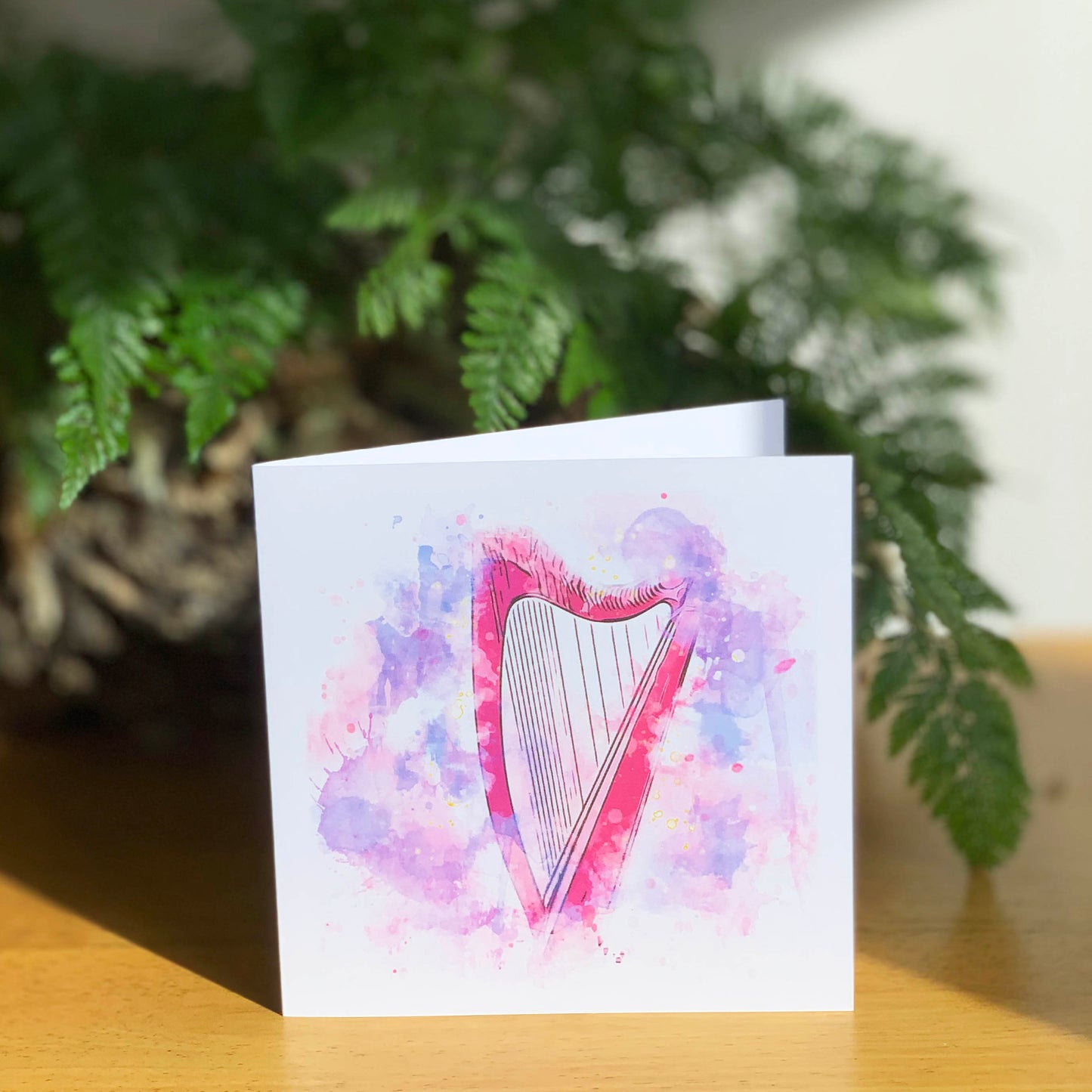 Pink Abundant Energy Harp Watercolour