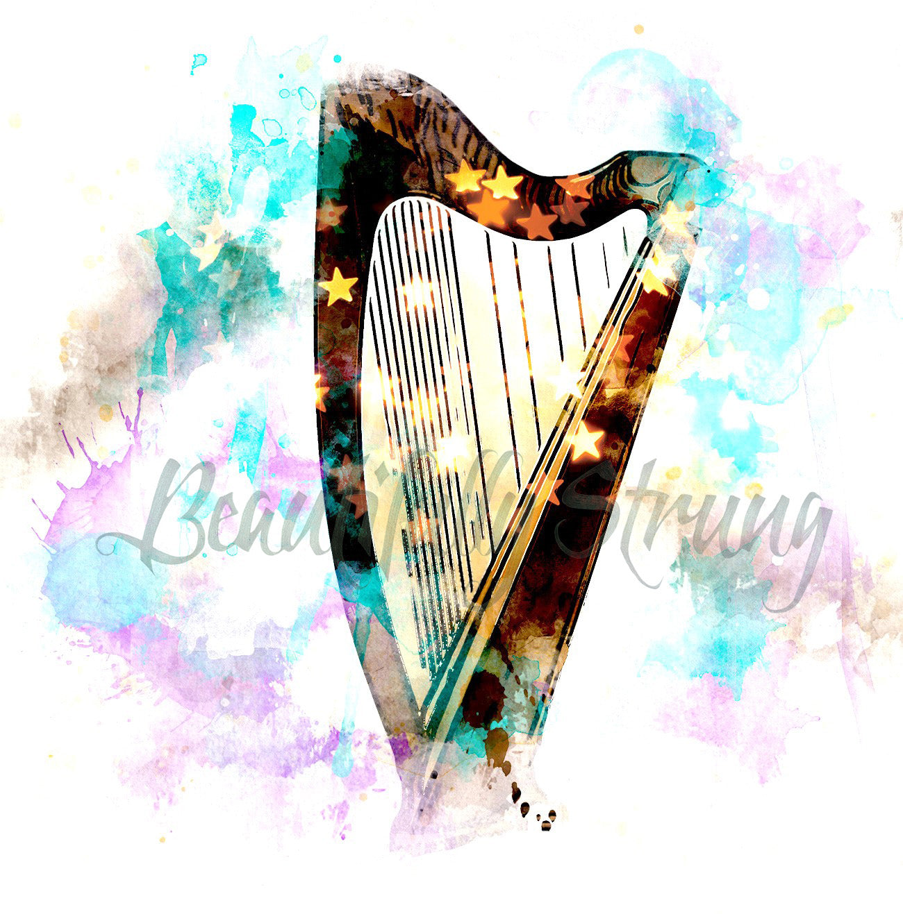 Musicality Gold Stars Energy Harp