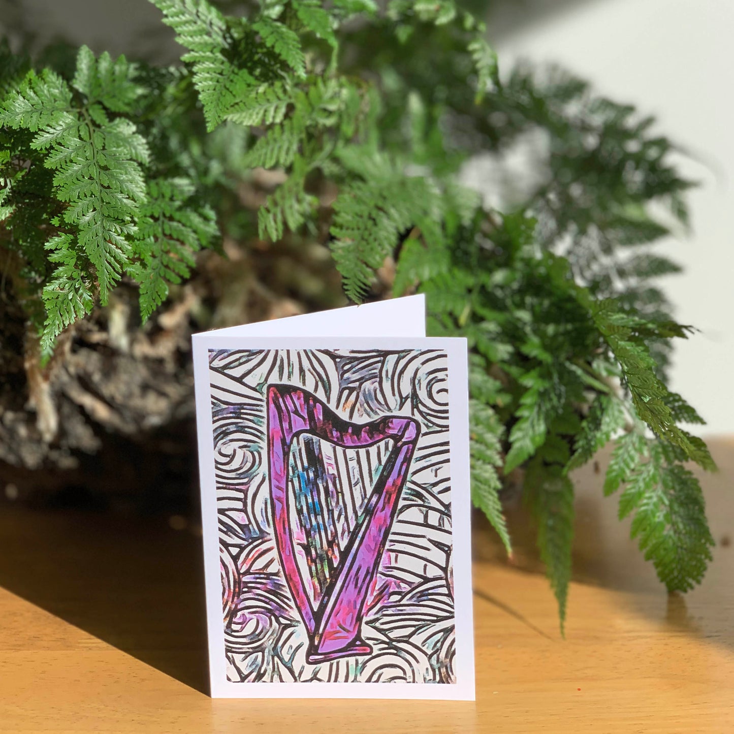 Pink Prisma Harp Abstract