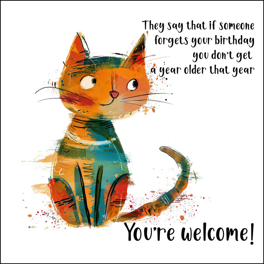 Quirky Cat Belated Birthday