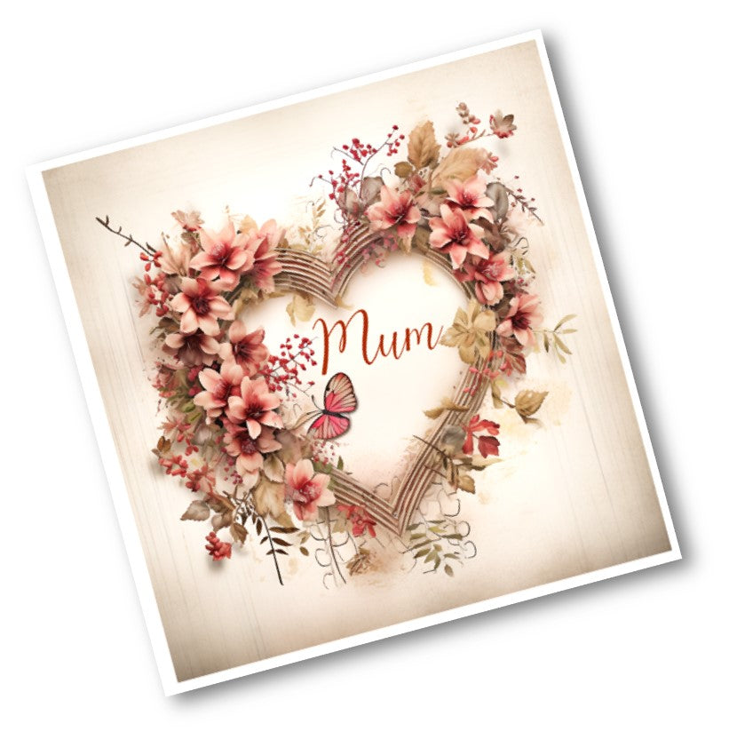 Scrapbook Heart for Mum