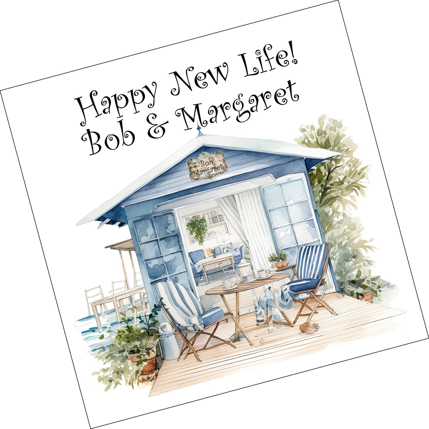 Happy New Life Beach Hut for Two - Personalised