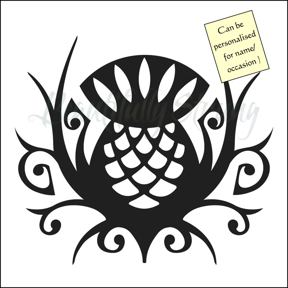 Thistle - Scotland's Symbol of Strength and Pride (Commissioned Drawing in Black & White)