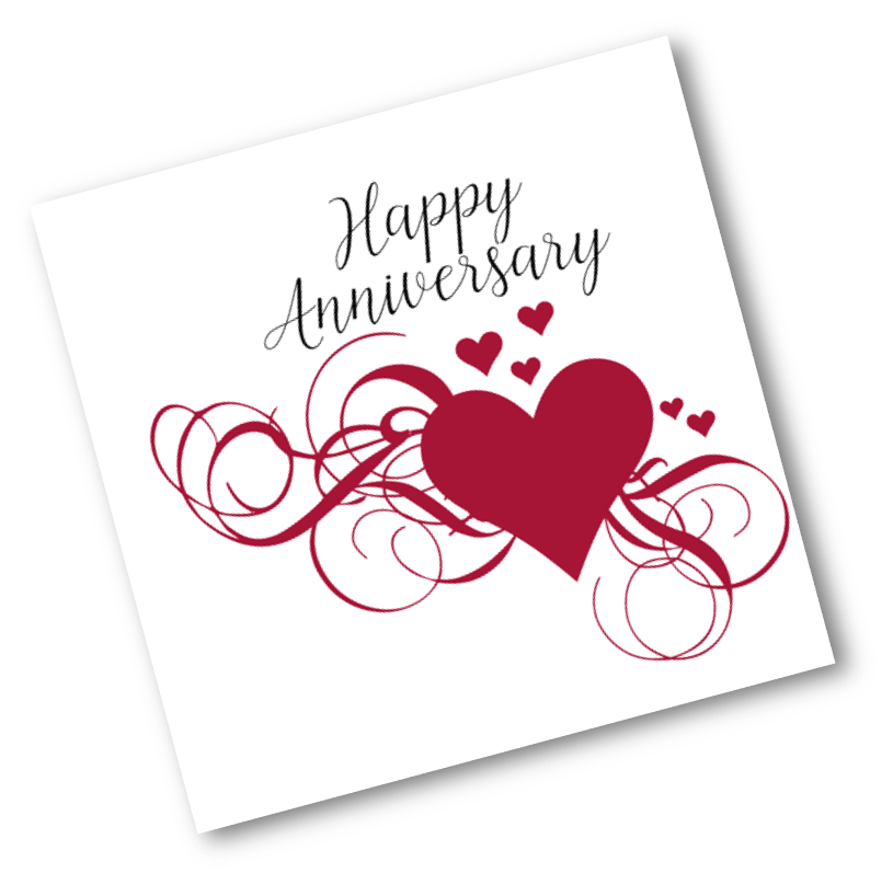 Red Heart Swirls Birthday, Anniversary, Engagement and More