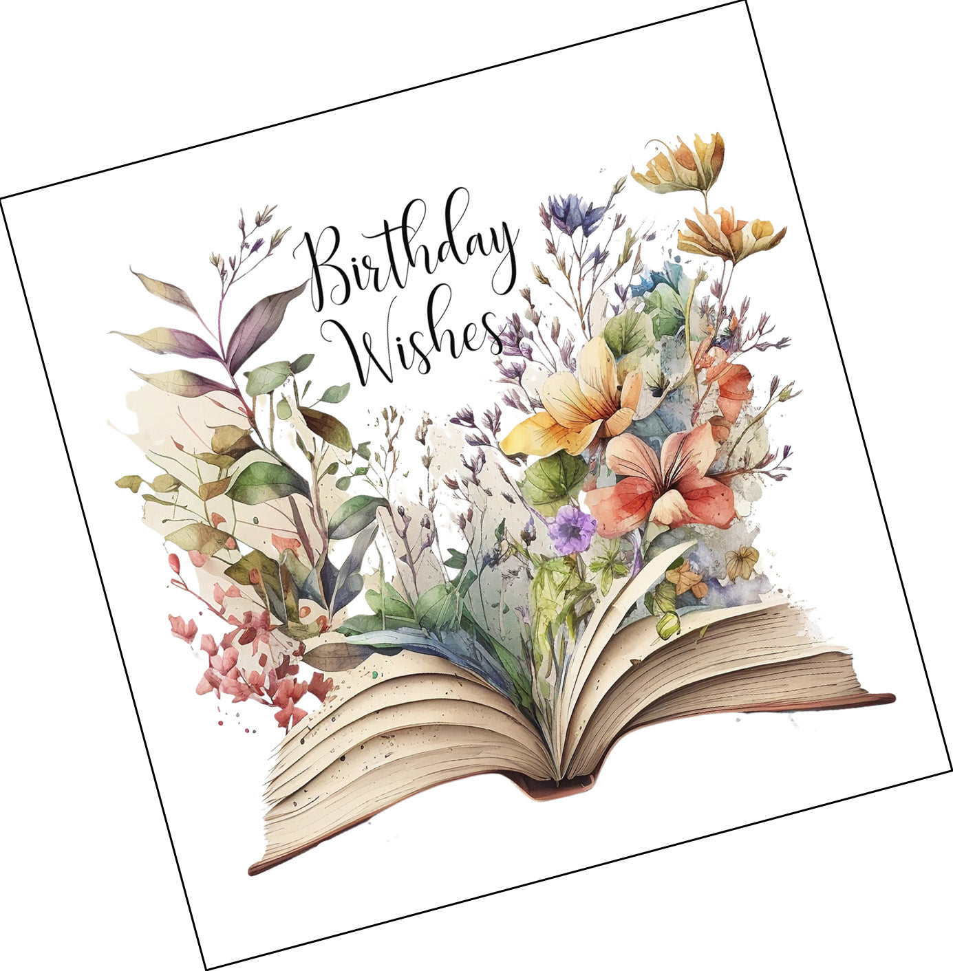 Happy Birthday Floral Book