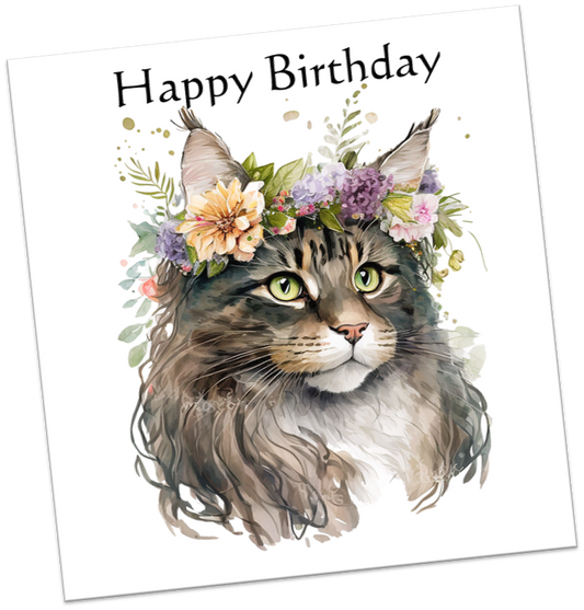 Flower Power Birthday Cat E-M10