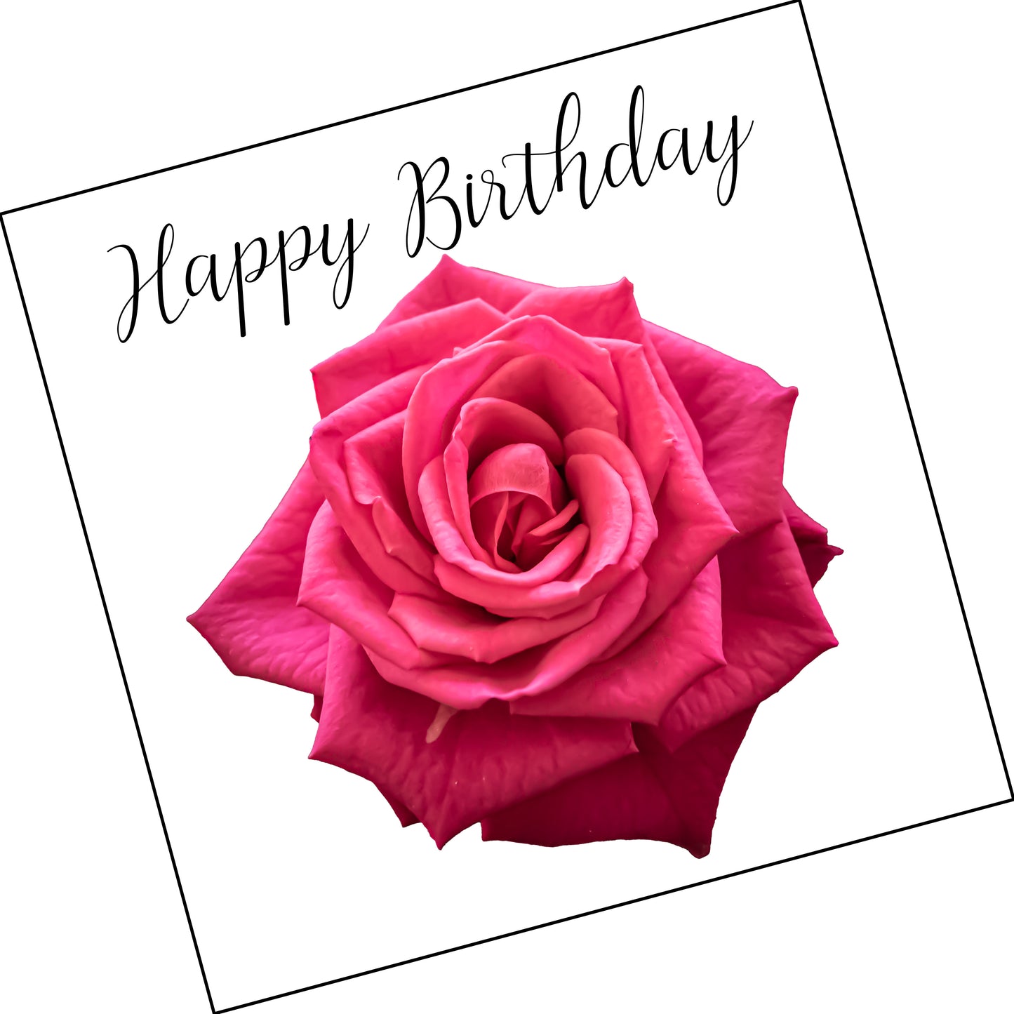 Pink Birthday Rose Cutout DSB1260