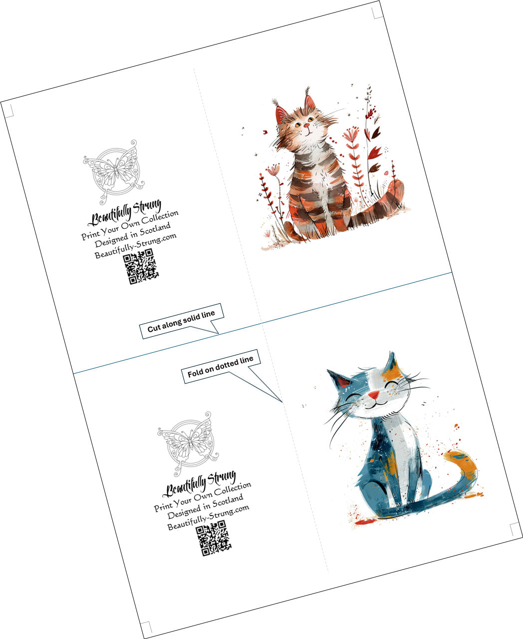 Quirky Cats Duo 1st DOWNLOAD CARD