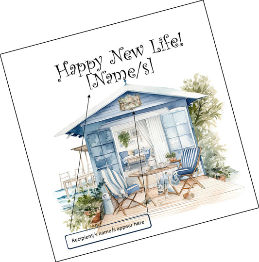 Happy New Life Beach Hut for Two - Personalised