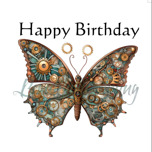 Butterfly Steampunk 1st Happy Birthday