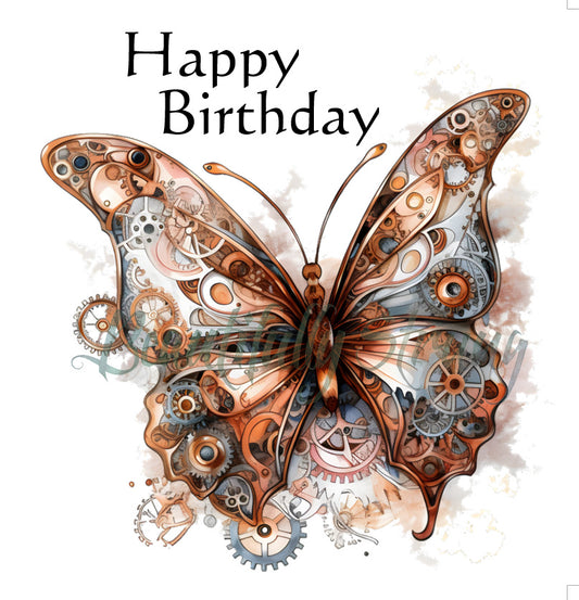 Butterfly Steampunk 2nd Happy Birthday