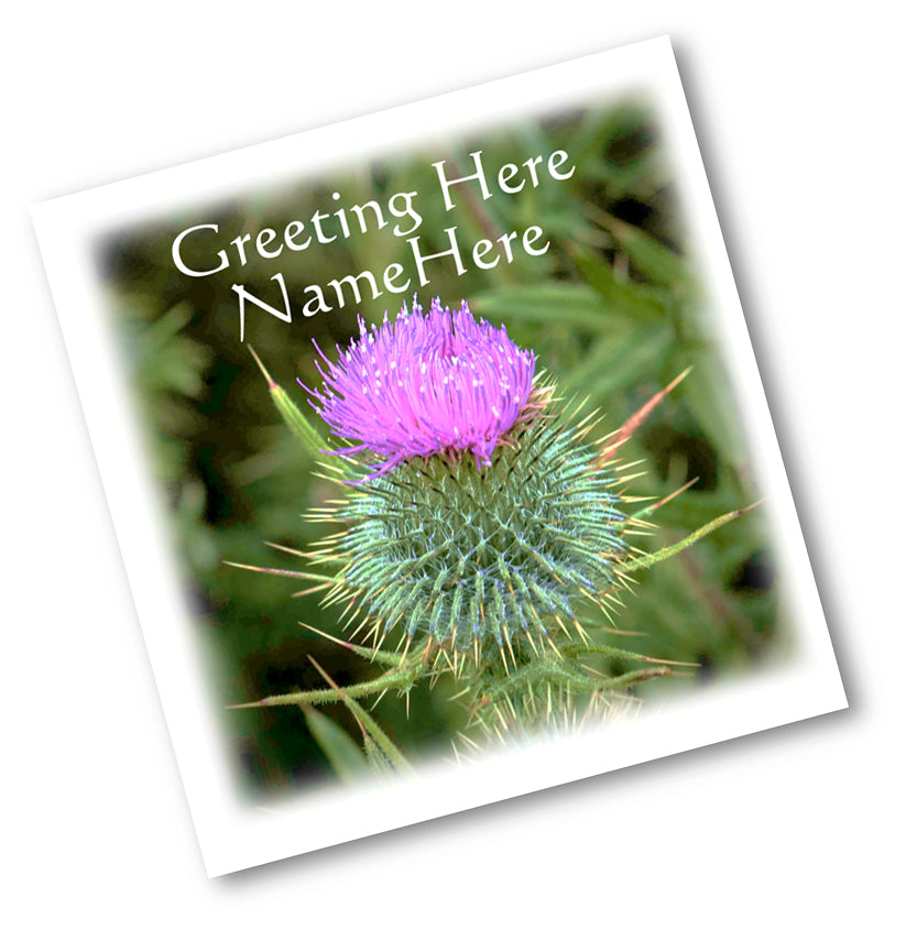 DSB2593 Thistle 1st Personalised Card