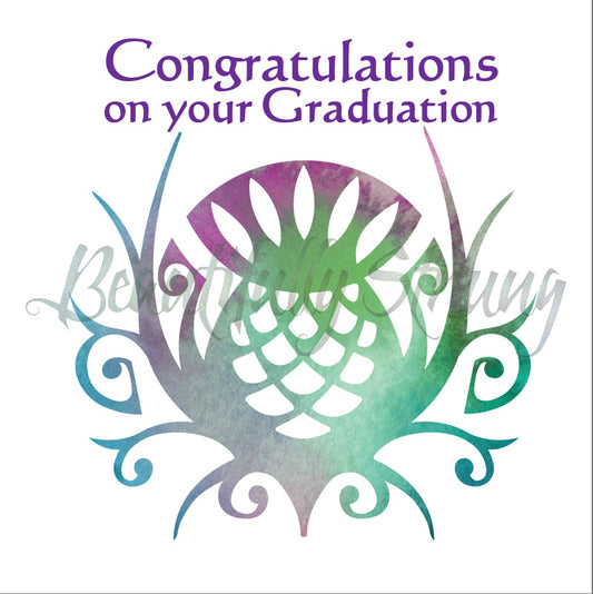 Graduation Congratulations Thistle - Multi Colour