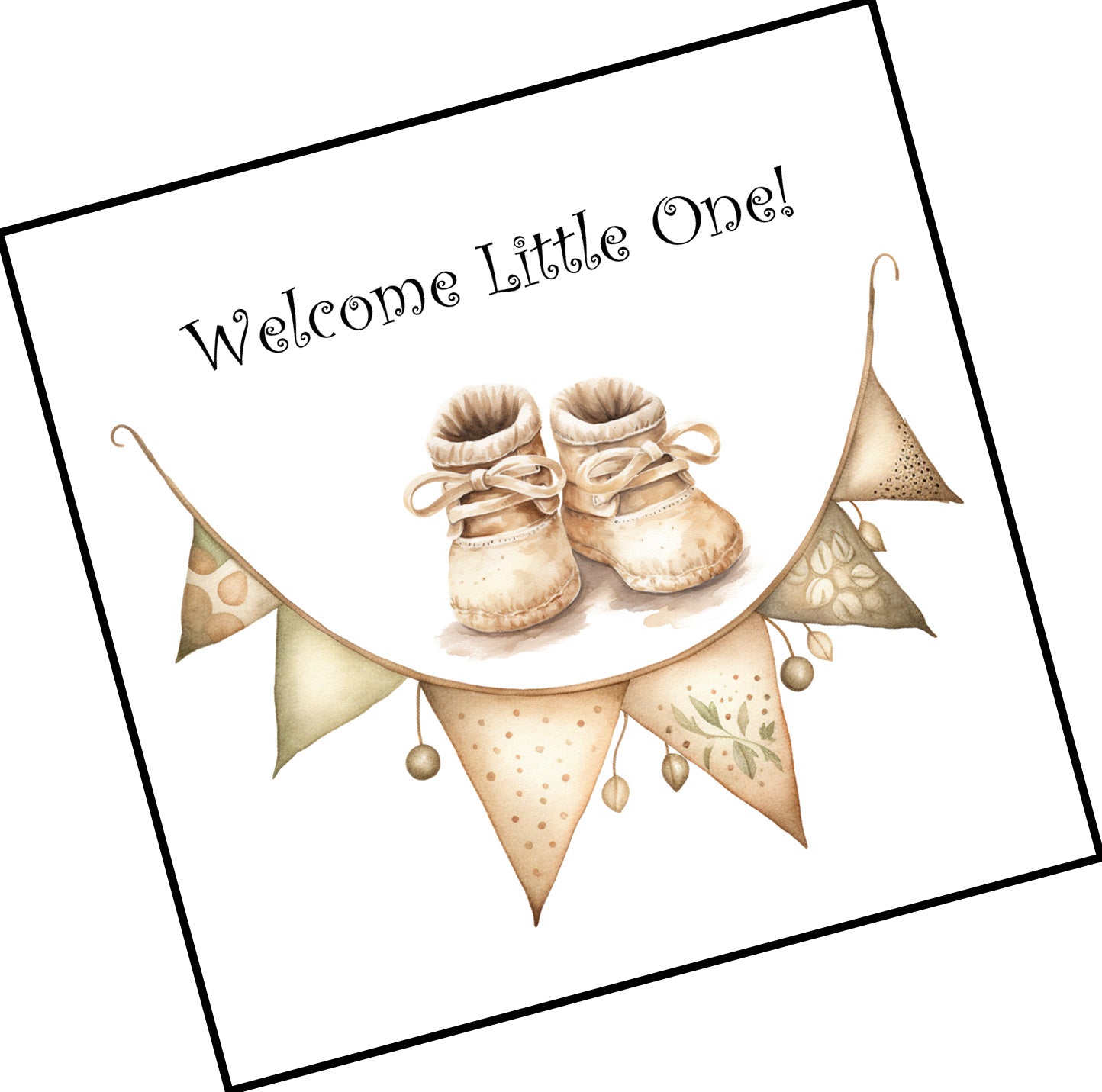 Welcome Little One Bunting and Bootees